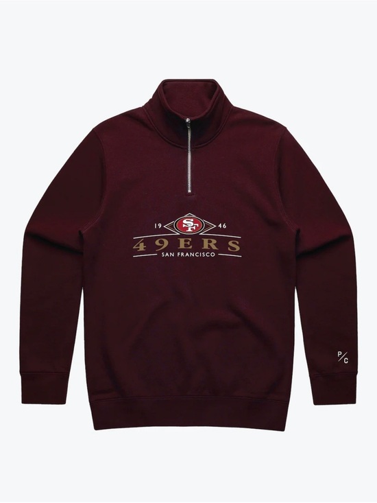 Peace Collective Other - P/C San Francisco 49ers Quarter-Zip Maroon